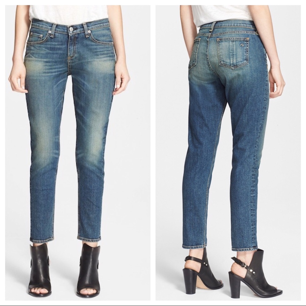 Rag & Bone Jeans Dash Boyfriend Style Skinny Jeans